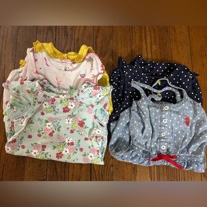 5 piece shorts romper bundle set for toddler girl all sized 18 months.